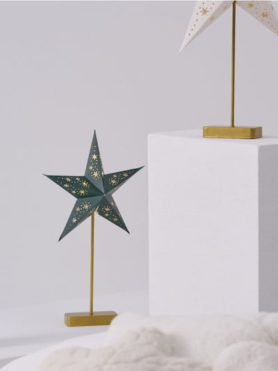 Osvětlená papírová hvězda