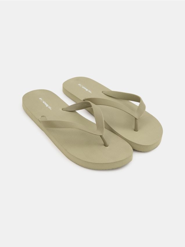 Sinsay - Șlapi - verde-maroniu