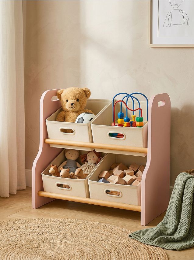 Sinsay - Raft pentru copii pentru jucării și cărți - roz-pastel