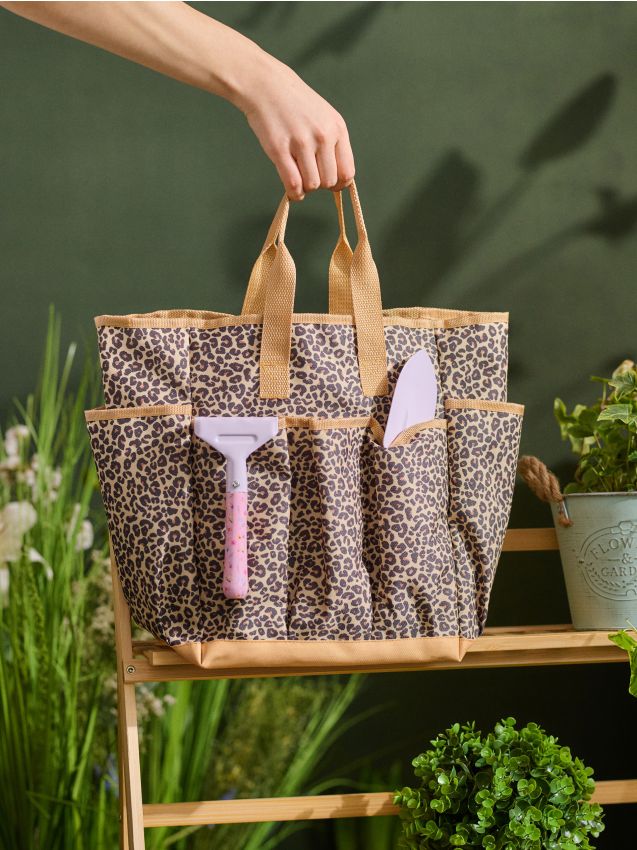 Sinsay - Geantă de grădină cu imprimeu leopard - bej