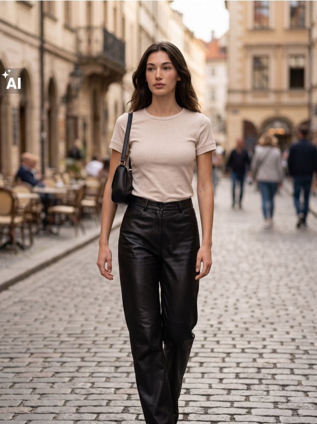 Sinsay - Tricou uni cu mânecă scurtă și amestec de modal - bej