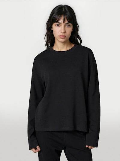 Bawełniana koszulka z gęstego splotu Interlock