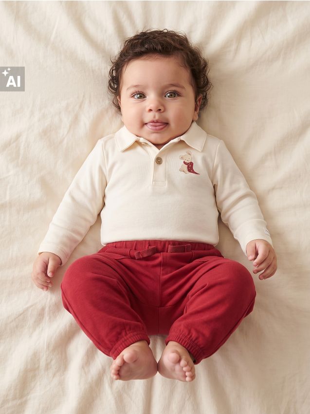 Sinsay - Pantaloni jogger din bumbac cu buzunare aplicate striate - bordo