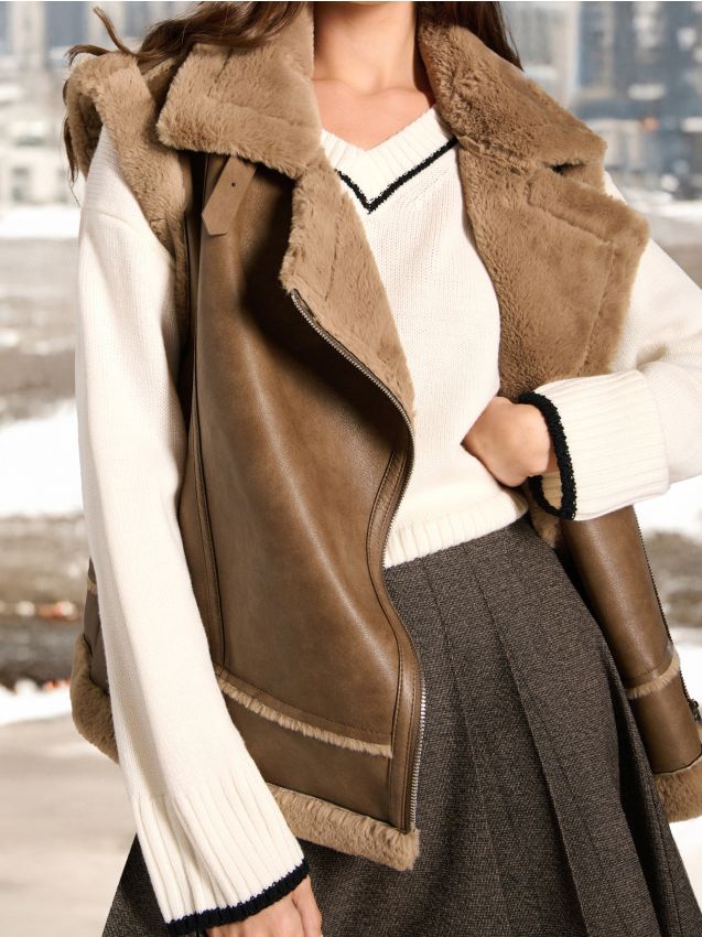 Vest Color coffee - SINSAY - 548BA-84X