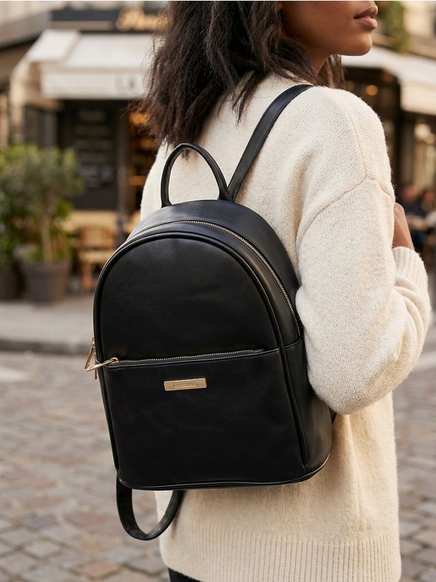 Sinsay - Rucsac din piele ecologică - negru