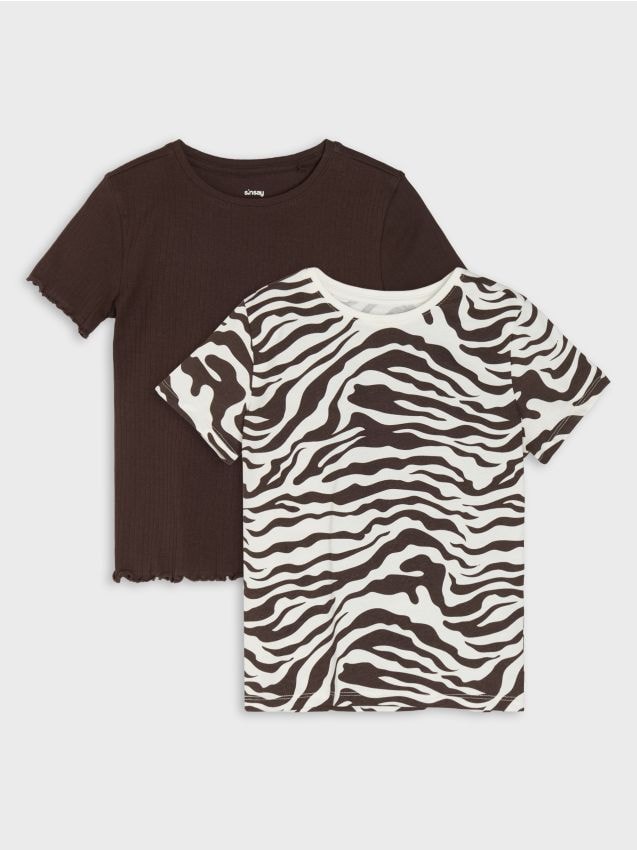 Sinsay - Tricouri din bumbac 2 pachet - multicolor