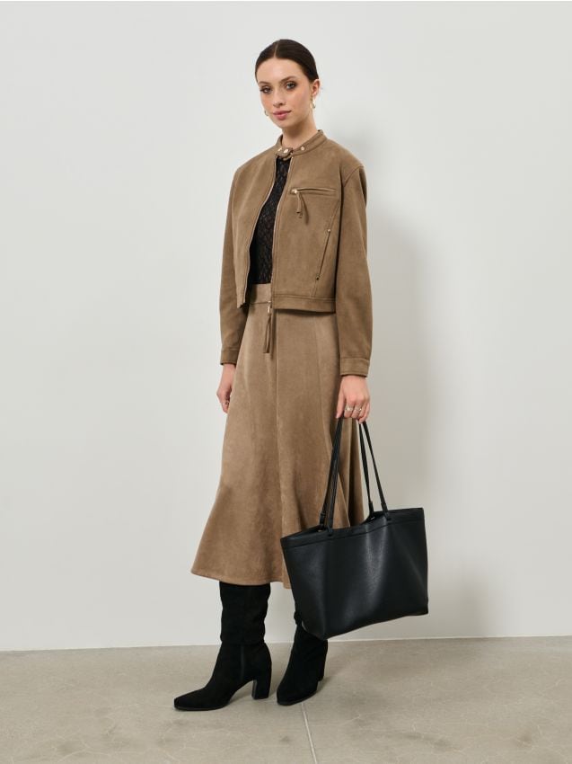 Torebka shopper z imitacji skóry - SINSAY