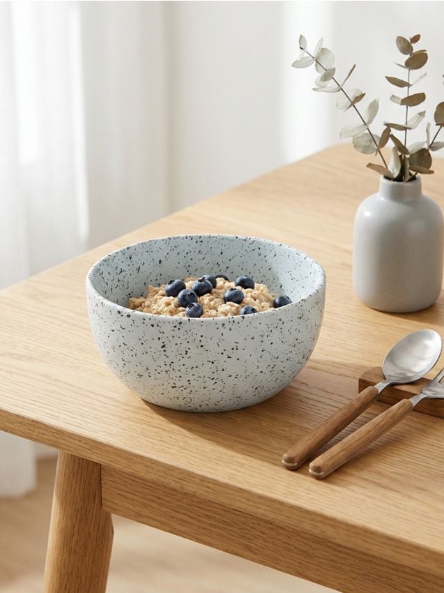 Sinsay - Bol cu model punctat - alb