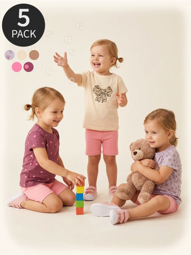 Sinsay - Tricouri din bumbac 5 pack - crem