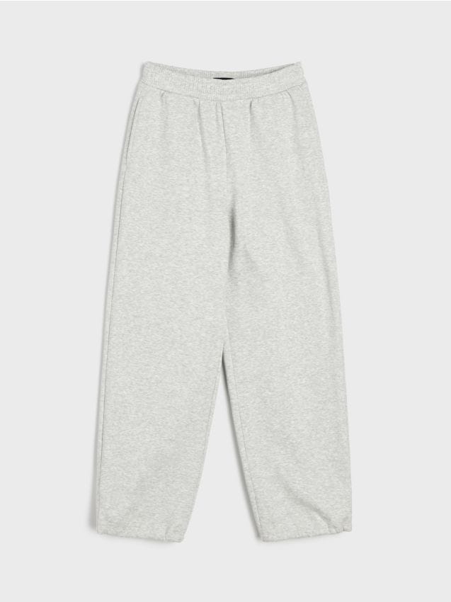 Sinsay - Pantaloni de trening cu bumbac - gri deschis