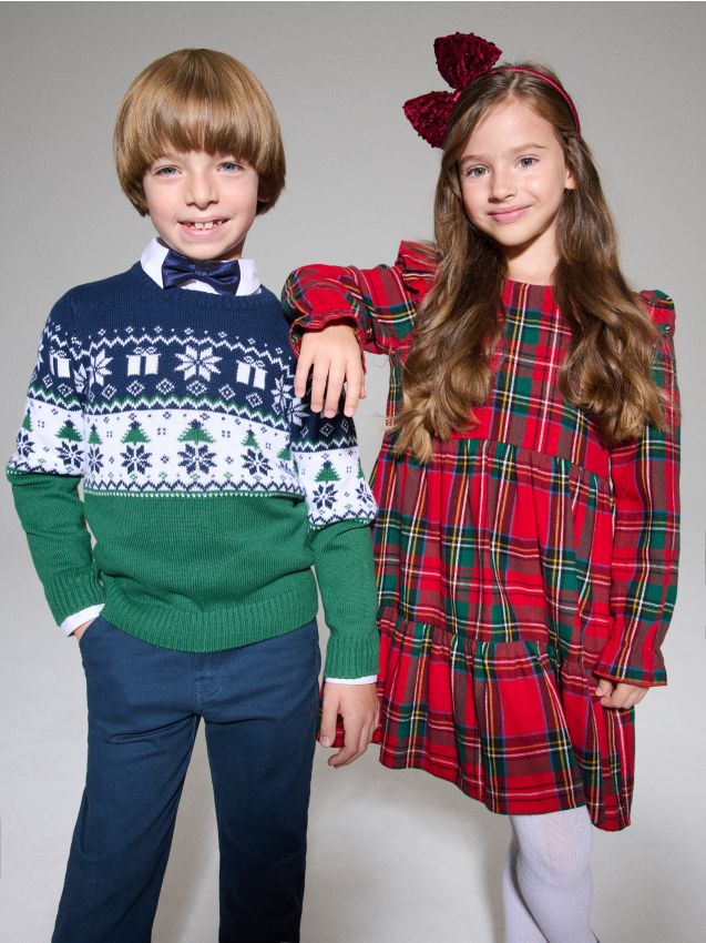 Sinsay - Kárované šaty s volánmi - viacfarebná