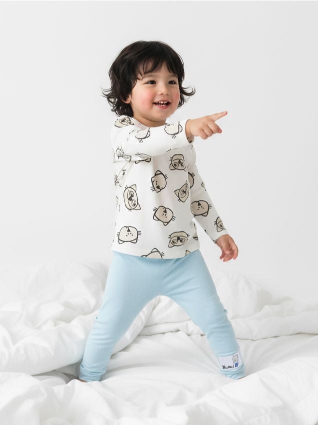 Sinsay - Pijama din două piese Kitty Kotty - alb