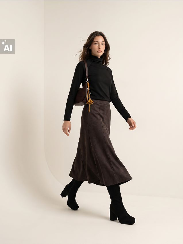 Sinsay - Bluză din bumbac cu guler înalt și mâneci raglan - negru