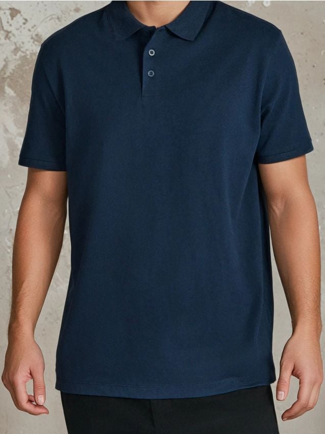 Sinsay - Tricou Polo - bleumarin