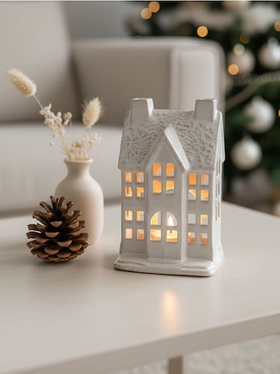 Świecznik świąteczny w kształcie domku