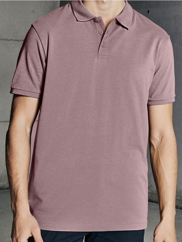 Sinsay - Tricou Polo - roz-pastel