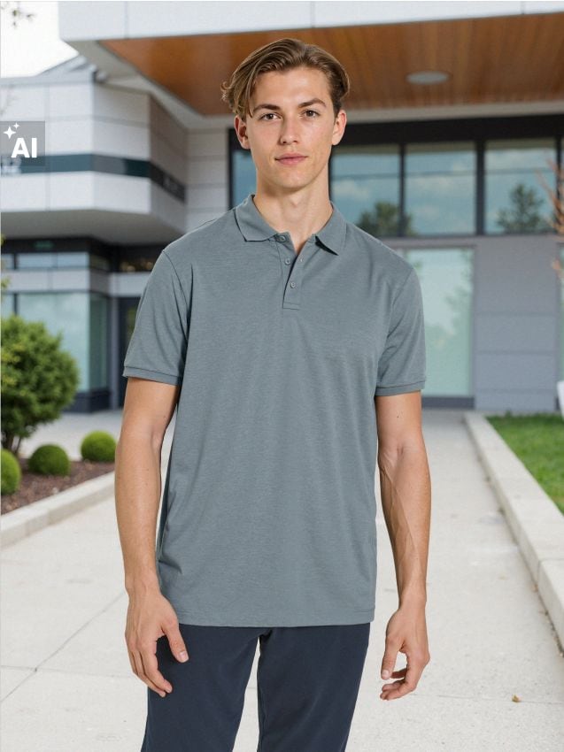 Sinsay - Tricou Polo - verde-mentă