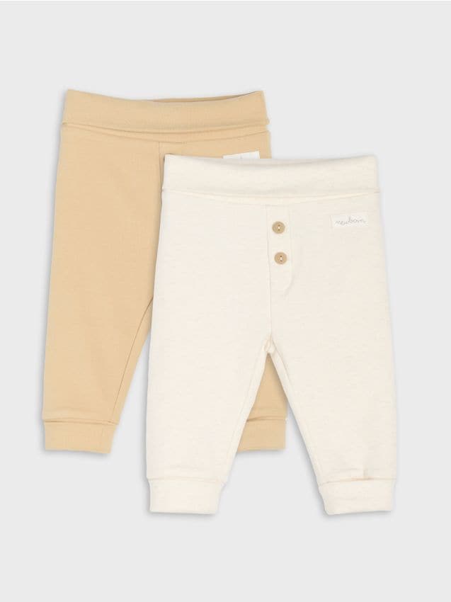 Sinsay - Pantaloni jogger din bumbac 2 pack - bej