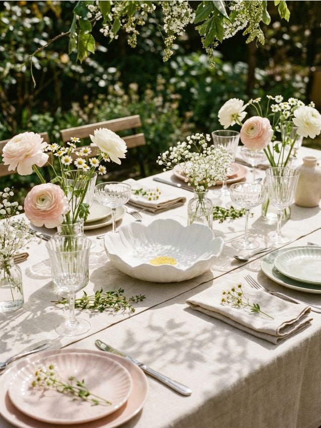 Sinsay - Bol ceramic în formă de floare - alb