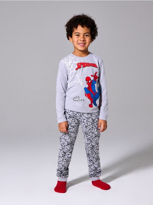 Sinsay - Dvojdielne pyžamo Spider-Man - svetlošedá