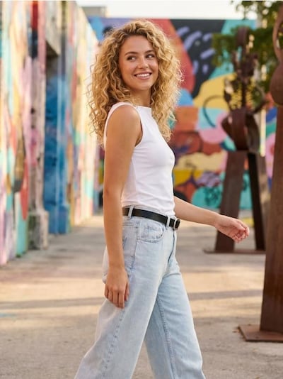 Hladký top bez rukávů