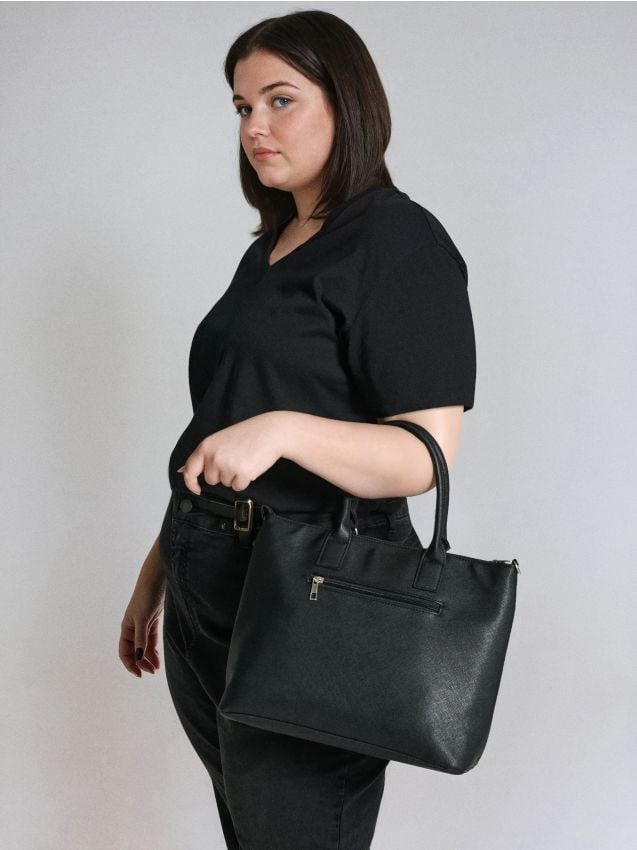 Sinsay - Crossbody kabelka z umelej kože - čierna