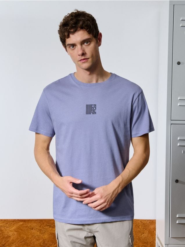 Sinsay - Tricou cu imprimeu - lavand