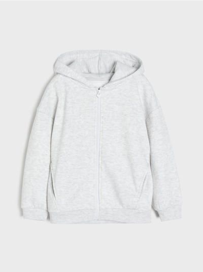 Oversize mikina na zip s kapucí