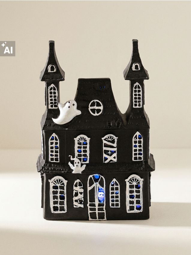 Sinsay - Decorațiune LED de Halloween în formă de casă bântuită - negru