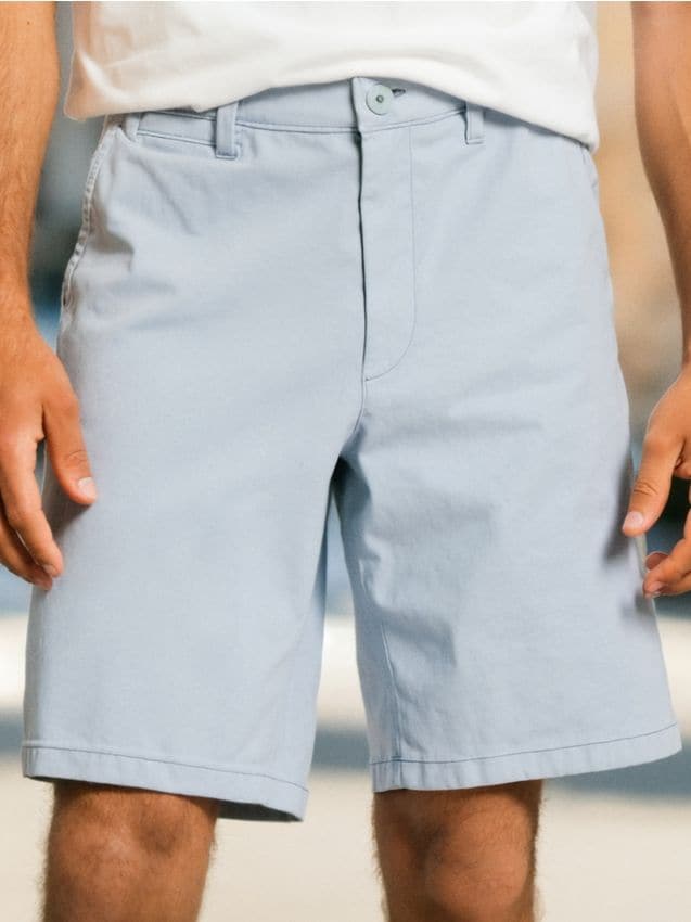 Sinsay - Pantaloni scurți chino - albastru-pal
