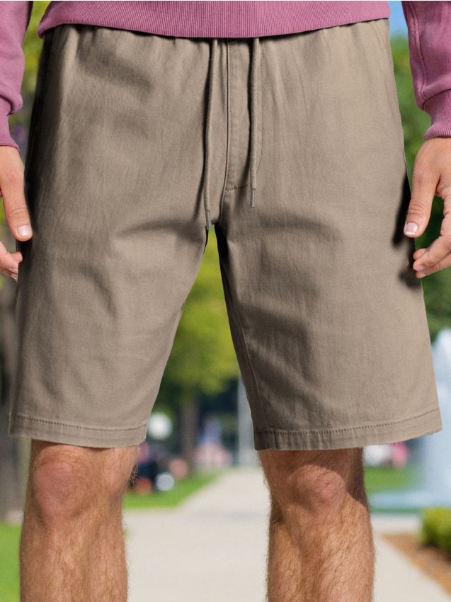 Sinsay - Pantaloni scurți jogger - gri-maroniu