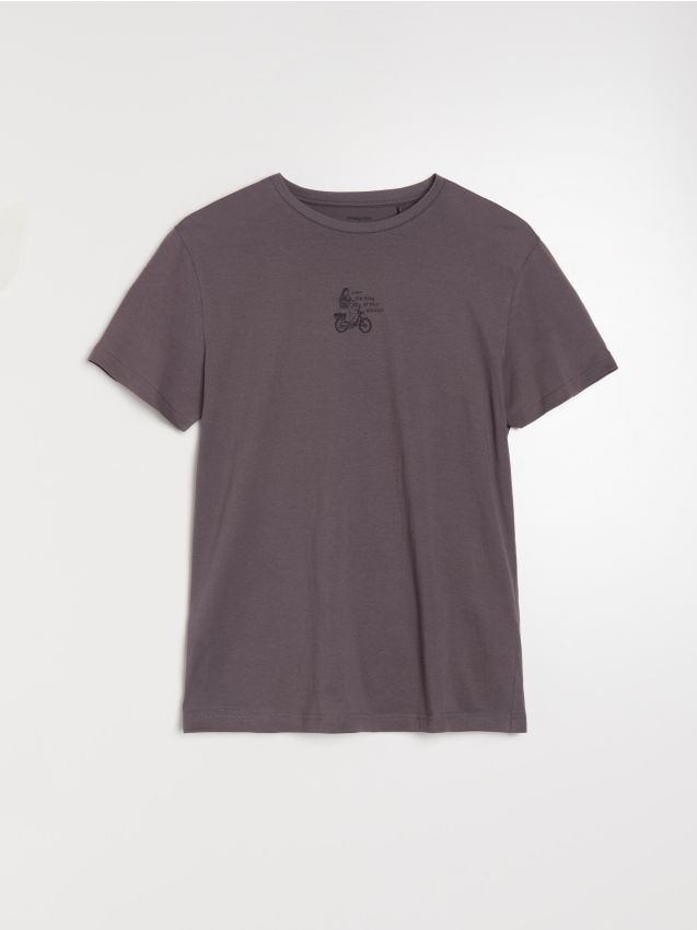 Sinsay - Tricou cu mânecă scurtă - albastru metalizat