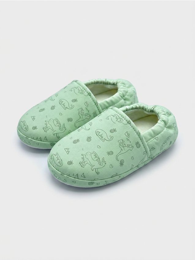 Sinsay - Papuci cu motiv de dinozauri - verde-aprins