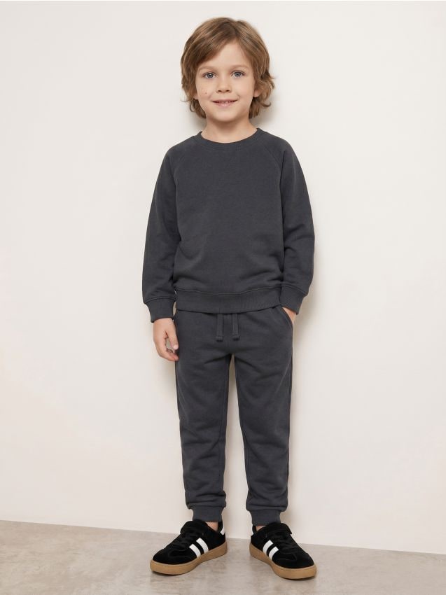 Sinsay - Set bluză și pantaloni sport - negru-antracit
