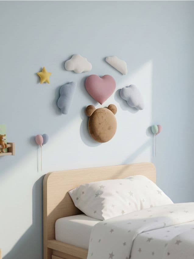 Sinsay - Panou tapițat în formă de nor - albastru-pal