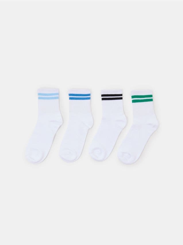 Sinsay - Șosete din Bumbac cu Dungi, Set de 4 - multicolor