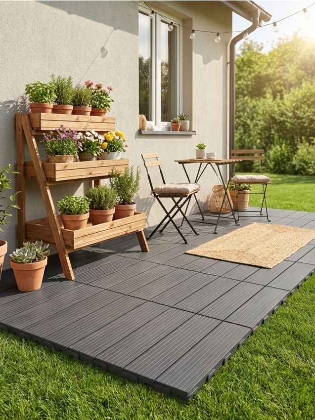 Sinsay - Set de plăci pentru grădină 4 pack - gri-închis