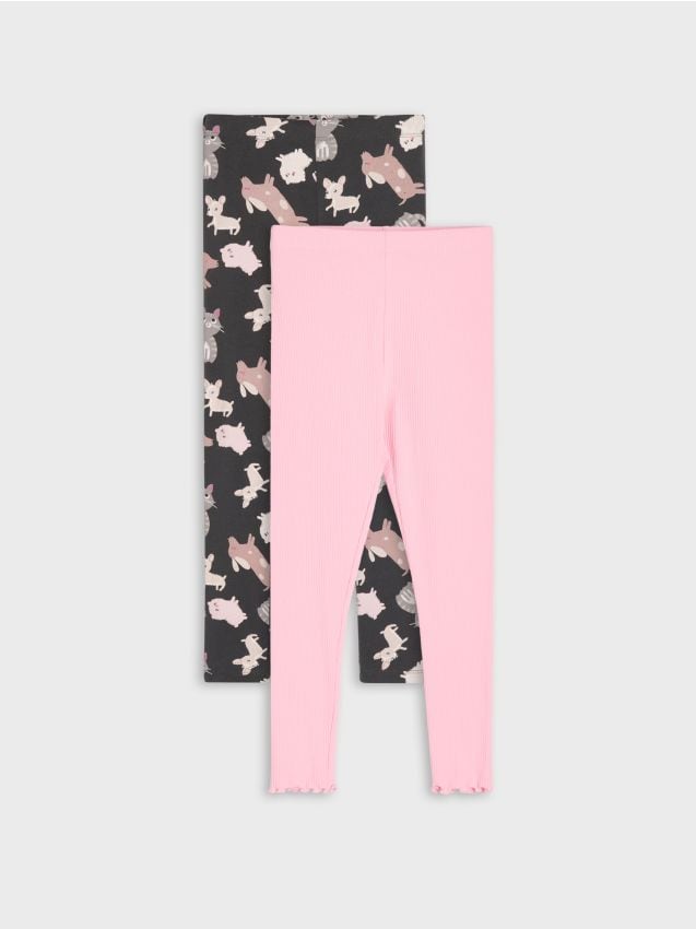 Sinsay - Set 2 colanți din bumbac - multicolor