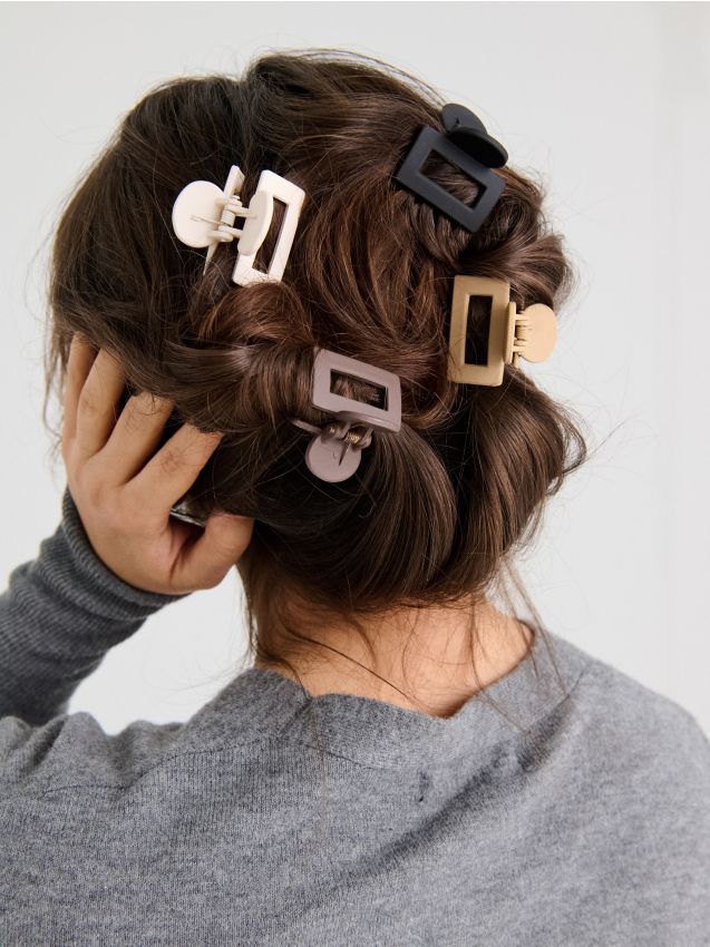 Sinsay - Set de 4 agrafe de păr - multicolor