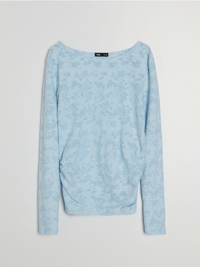 Sinsay - Bluză cu mânecă lungă - light blue