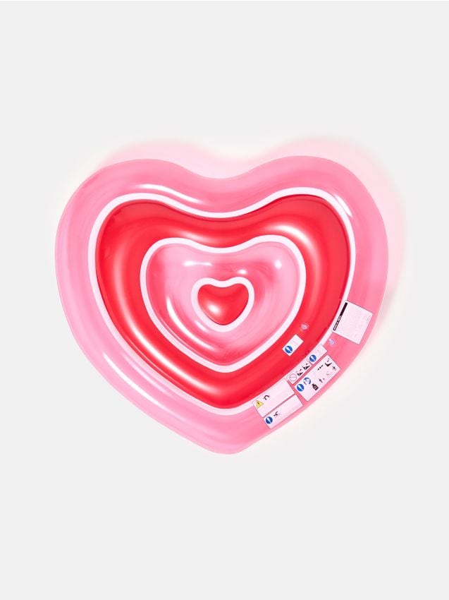 Materasso gonfiabile a forma di cuore - rosa