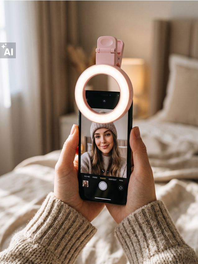 Sinsay - LED prstenasto svjetlo za selfie s kopčom