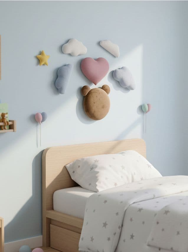 Sinsay - Panou tapițat în forma unei inimi - roz-pastel