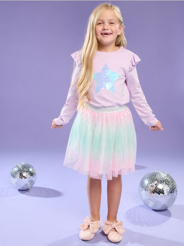 Sinsay - Spódnica mini z połyskującymi cekinami - wielobarwny