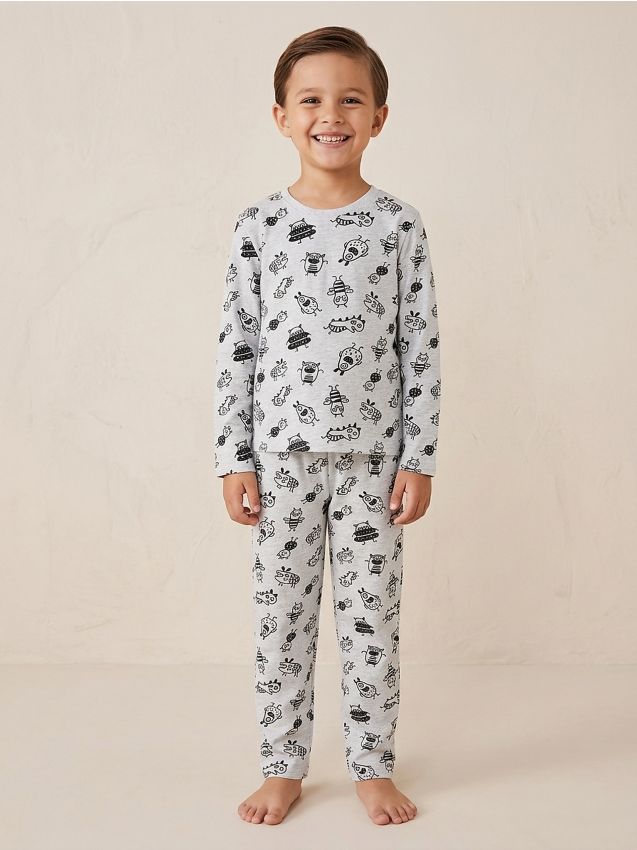 Sinsay - Pijama din două piese - gri deschis