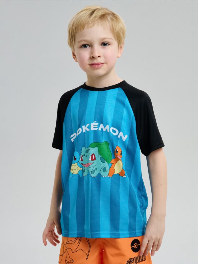 Sinsay - Tricou cu imprimeu Pokemon - albastru