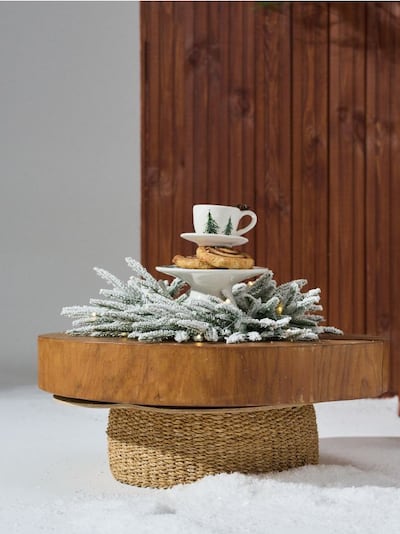 Snežni božićni venac sa LED lampicama