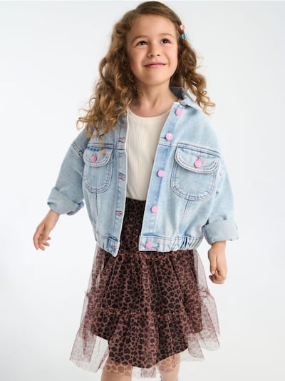 Tüllist midi seelik leopardimustriga