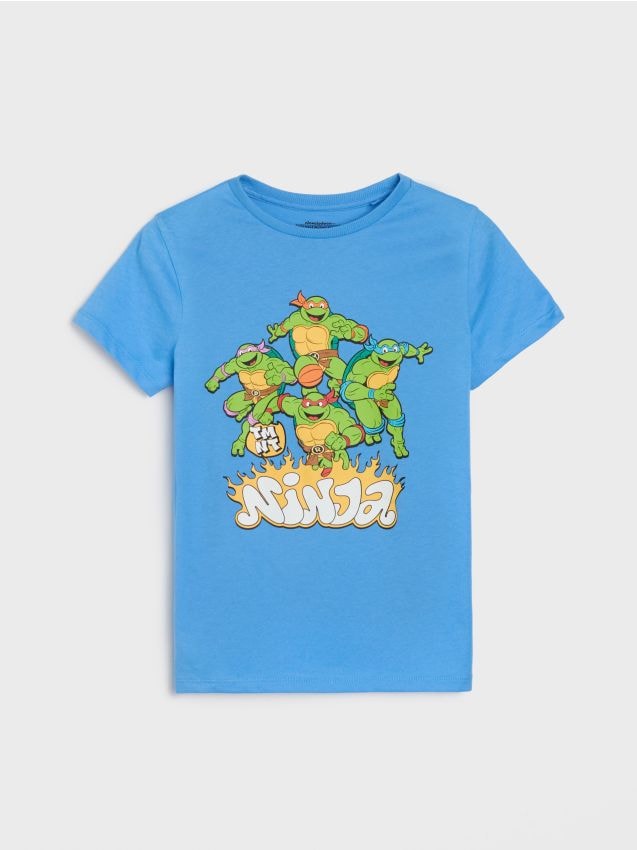 Sinsay - Tricou din bumbac cu imprimeu Teenage Mutant Ninja Turtles - albastru