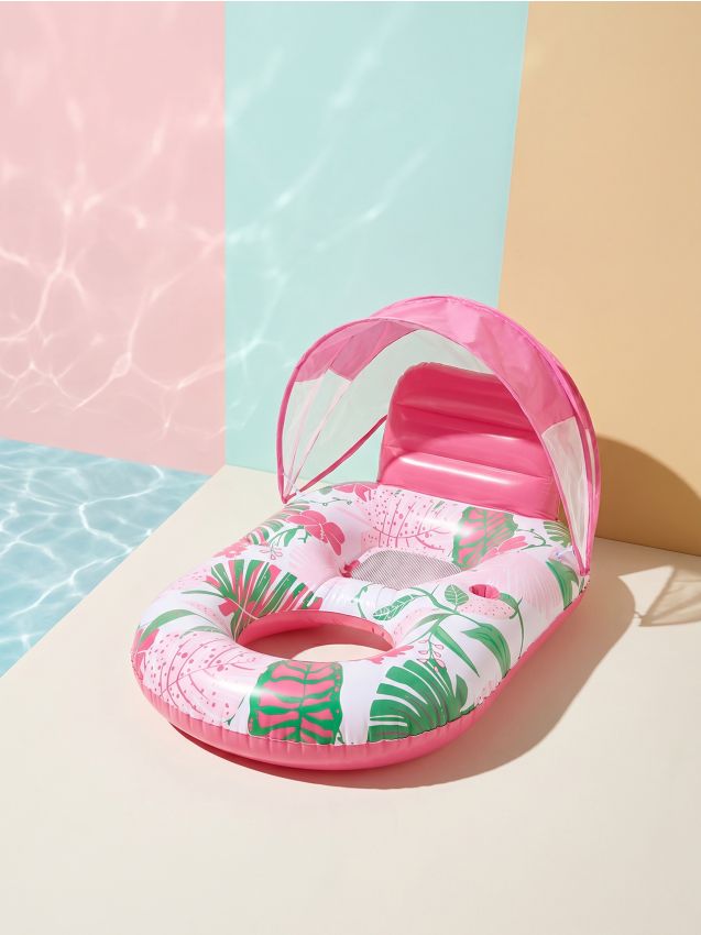 Sinsay - Saltea gonflabilă cu model tropical și copertină - roz